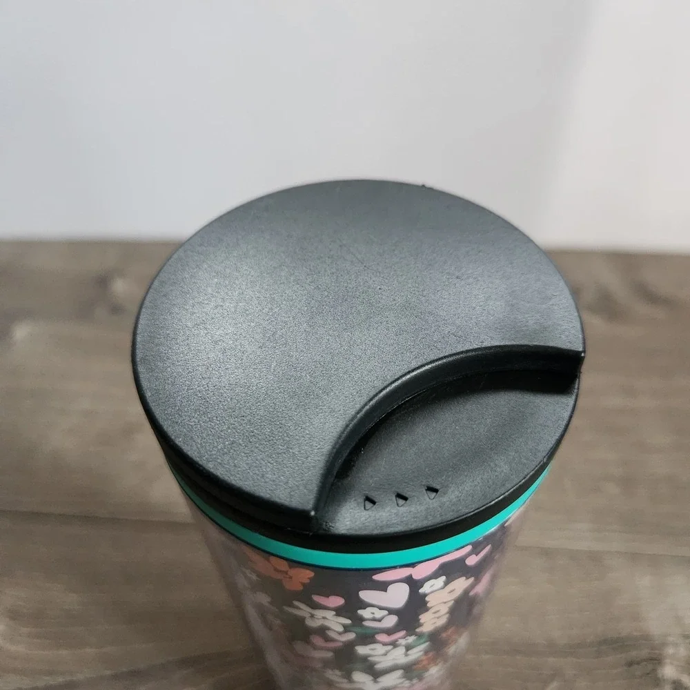 2018‎ Starbucks Valentines Day Flower Hearts Blue Tumbler Acrylic 16 oz Tall Cup
